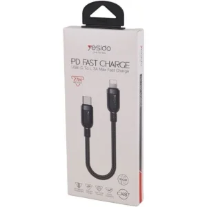 کابل تبدیل usb-c به لایتنینگ یسیدو مدل CA187 C TO L طول 0.3 متر