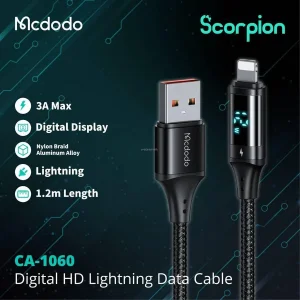 کابل تبدیل USB به لایتنینگ مک دودو مدل Digital HD 1060 طول 1.2 متر