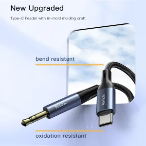 کابل تبدیل USB-C به AUX یسیدو مدل YAU-36 طول 1 متر