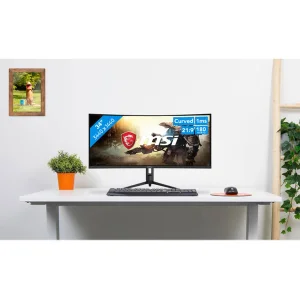مانیتور خمیده گیمینگ 34 اینچ ام اس آی مدل MAG 342CQR E2