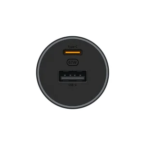 شارژر فندکی 67 وات دو پورت شیائومی مدل CC07ZM به همراه کابل شارژ USB-C به طول 1 متر