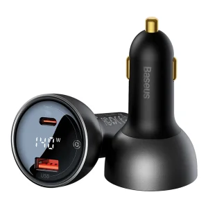 شارژر فندکی 140 وات بیسوس مدل UC 140w set به همراه کابل تایپ سی