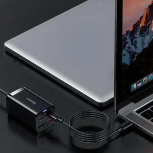 شارژر رومیزی باسئوس مدل Desktop Fast 65W به همراه کابل USB-C