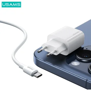 شارژر دیواری 20 وات یوسمز مدل CC226 به همراه کابل تبدیل USB-C