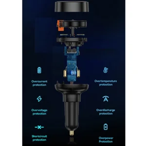 شارژر فندکی 60 وات بیسوس مدل CCTXP-UCL به همراه کابل لایتنینگ و USB-C
