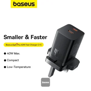 شارژر دیواری 40 وات بیسوس مدل GAN5 Pro CCGAN40UK