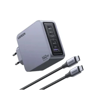 شارژر دیواری 160 وات یوگرین مدل X763-25877 به همراه کابل تبدیل USB-C