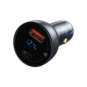 شارژر فندکی 65 وات باسئوس مدل Particular Digital Display QC+PPS