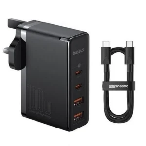شارژر دیواری 100 وات بیسوس مدل GAN5 PRO 100W به همراه کابل USB-C