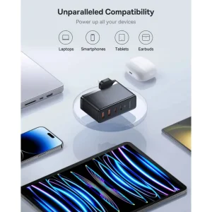 شارژر دیواری 100 وات بیسوس مدل GAN5 PRO 100W به همراه کابل USB-C