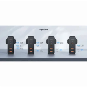 شارژر دیواری 100 وات بیسوس مدل GAN5 PRO 100W به همراه کابل USB-C