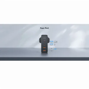 شارژر دیواری 100 وات بیسوس مدل GAN5 PRO 100W به همراه کابل USB-C