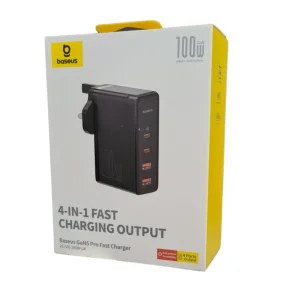 شارژر دیواری 100 وات بیسوس مدل GAN5 PRO 100W به همراه کابل USB-C