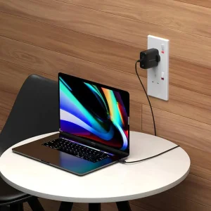 شارژر دیواری 45 وات دو پورت پاورولوجی مدل PWCUQC004 به همراه کابل تبدیل USB-C