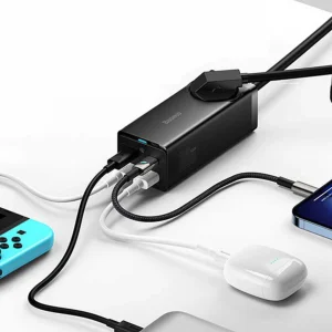 شارژر رومیزی 100 وات  بیسوس مدل CCGAN100-1ACE به همراه کابل USB-C