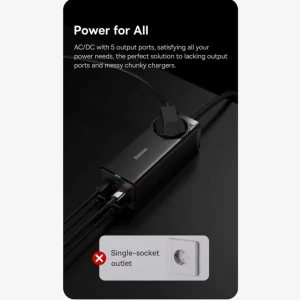 شارژر رومیزی 100 وات  بیسوس مدل CCGAN100-1ACE به همراه کابل USB-C