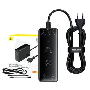 شارژر دیواری 240 وات بیسوس مدل Ultra Fast 240W
