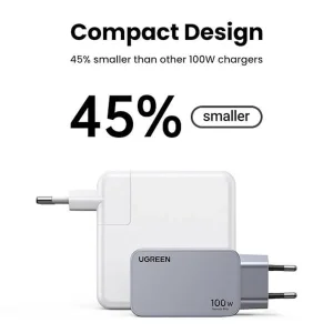 شارژر دیواری 100 وات یوگرین مدل X757-25874 به همراه کابل USB-C