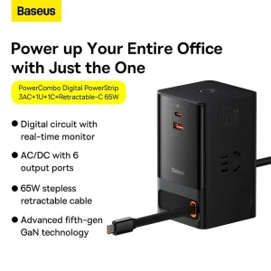 شارژر رومیزی باسئوس مدل PSLR000001 به همراه کابل USB-C