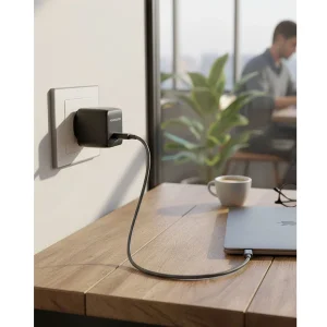 شارژر دیواری 45 وات پاورولوژی مدل Gan2 به همراه کابل USB-C