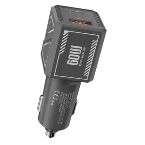 شارژر دیواری 60 وات دو پورت گرین لاین مدل 12cc به همراه کابل USB-C