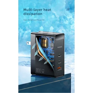شارژر دیواری 100 وات مک دودو مدل CH-810 GaN Version 100W