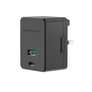 شارژر دیواری پاورولوجی مدل P36PDQCUKCBK به همراه کابل تبدیل USB-C