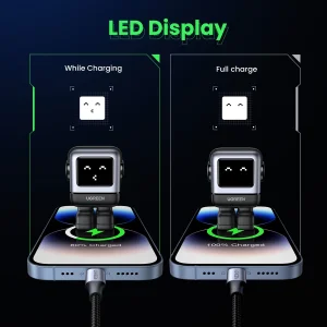 شارژر دیواری 30 وات یوگرین مدل Robot Nexode RG PD GaN Fast Charger به همراه کابل USB-C