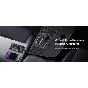 شارژر فندکی 60 وات بیسوس مدل Retractable