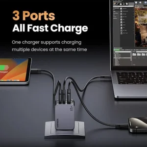 شارژر دیواری 65 وات یوگرین مدل X755 کد 25871 همراه با کابل USB-C