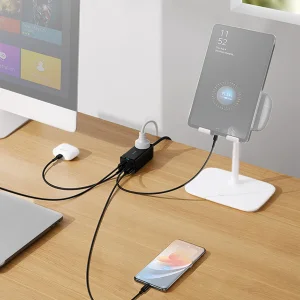 شارژر رومیزی باسئوس مدل Power Combo 65W به همراه کابل USB-C