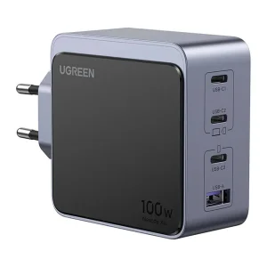 شارژر دیواری 100 وات با سه پورت USB-C و یک پورت USB-A یوگرین مدل X565 کد 35043