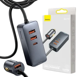 شارژر فندکی باسئوس مدل CCBT-B0G 120W