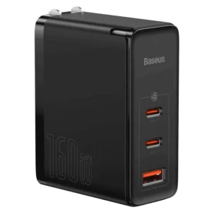 شارژر دیواری 160 وات باسئوس مدل GaN5 Pro به همراه کابل تبدیل USB-C
