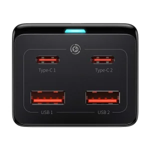 شارژر رومیزی 65 وات بیسوس مدل Powerstrip 65W به همراه کابل تبدیل USB-C