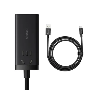 شارژر رومیزی 65 وات بیسوس مدل Powerstrip 65W به همراه کابل تبدیل USB-C