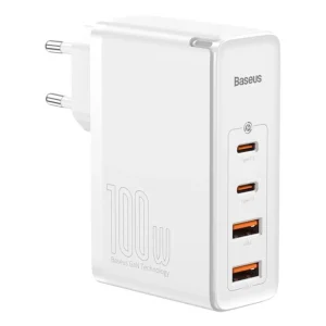 شارژر دیواری 100 وات 4 پورت بیسوس مدل GaN2 Pro به همراه کابل USB-C