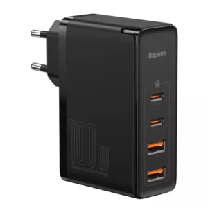 شارژر دیواری 100 وات 4 پورت بیسوس مدل GaN2 Pro به همراه کابل USB-C