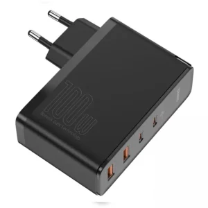 شارژر دیواری 100 وات 4 پورت بیسوس مدل GaN2 Pro به همراه کابل USB-C