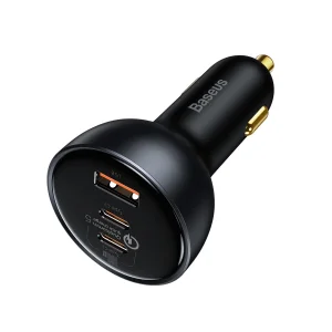 شارژر فندکی 160 وات باسئوس مدل TZCCZM-0G به همراه کابل USB-C