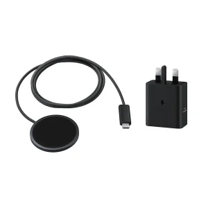 شارژر بی‌سیم 25 وات سامسونگ مدل EP-P2900 به همراه شارژر دیواری 45 وات سامسونگ