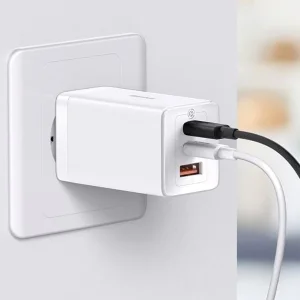 شارژر دیواری 65 وات باسئوس مدل CCGP120202 به همراه کابل USB-C
