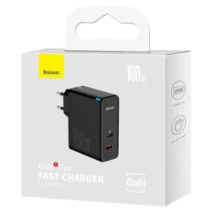 شارژر دیواری باسئوس مدل GaN5 Pro 100W CCGP090201