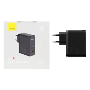 شارژر دیواری 100 وات دو پورت بیسوس مدل GaN5 PRO