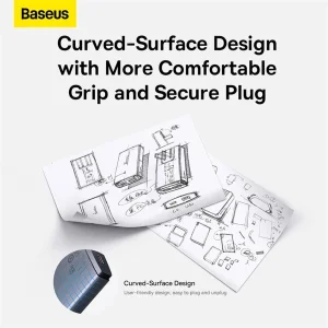 شارژر دیواری 65 وات بیسوس مدل GaN5 Pro Ultra-Slim به همراه کابل تبدیل USB-C