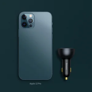 شارژر فندکی باسئوس مدل Multi-port Fast Charge 160W به همراه کابل تبدیل Usb-c