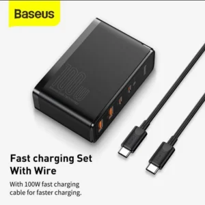 شارژر دیواری باسئوس مدل CCGAN2P-K01 به همراه کابل USB-C