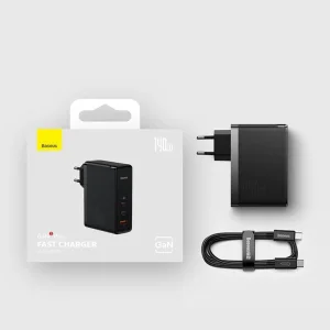 شارژر دیواری 140 وات باسئوس مدل GaN5 Pro