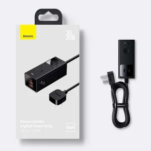 شارژر رومیزی 30 وات بیسوس مدل Power Combo Digital Powerstrip