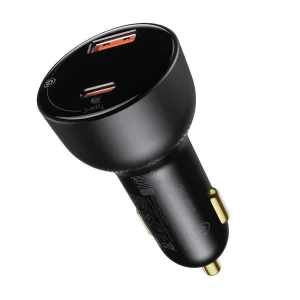 شارژر فندکی باسئوس مدل Digital Display PPS 100W به همراه کابل تبدیل USB-C
